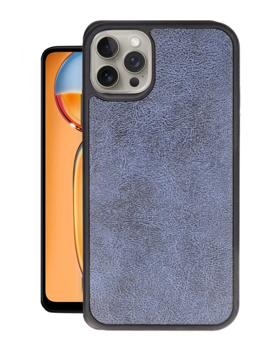 Newface iPhone 14 Pro Max Kılıf Aras Deri Kapak - Lacivert