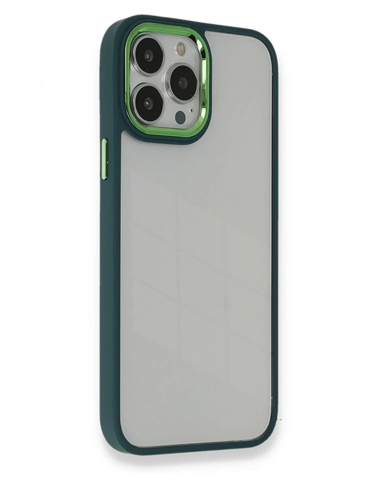Newface iPhone 14 Pro Max Kılıf Dora Kapak - Haki Yeşil
