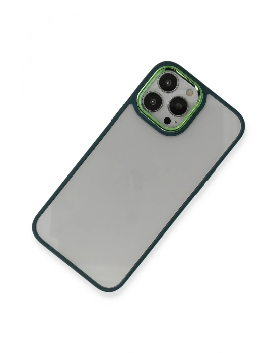 Newface iPhone 14 Pro Max Kılıf Dora Kapak - Haki Yeşil