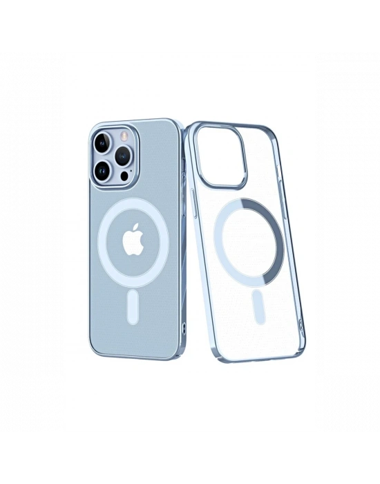 Newface iPhone 14 Pro Max Kılıf Element Magneticsafe Sert Kapak - Sierra Blue