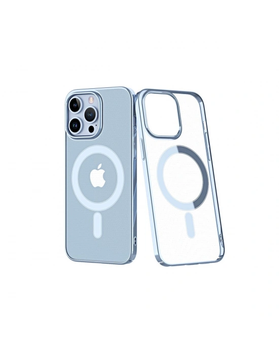 Newface iPhone 14 Pro Max Kılıf Element Magneticsafe Sert Kapak - Sierra Blue