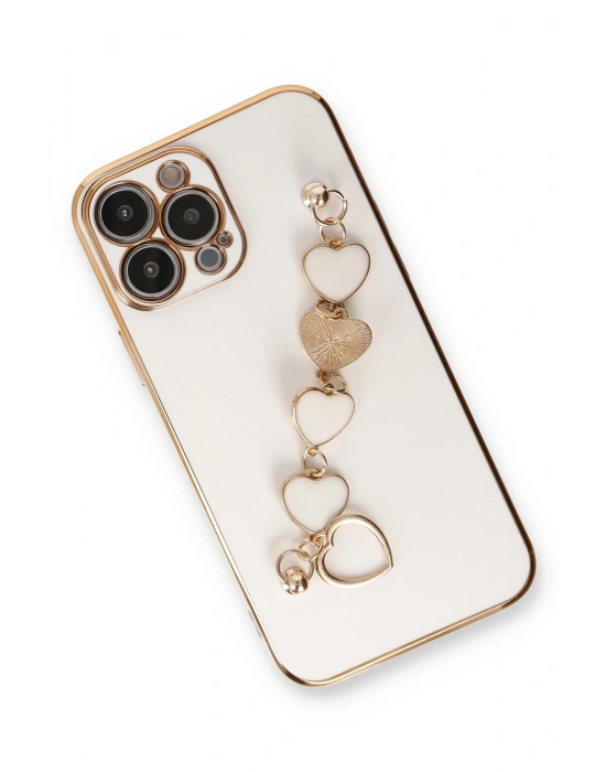 Newface iPhone 14 Pro Max Kılıf Esila Silikon - Beyaz