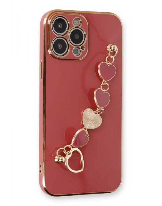 Newface iPhone 14 Pro Max Kılıf Esila Silikon - Kırmızı