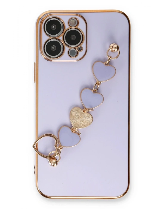 Newface iPhone 14 Pro Max Kılıf Esila Silikon - Lila