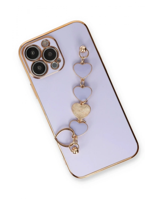 Newface iPhone 14 Pro Max Kılıf Esila Silikon - Lila