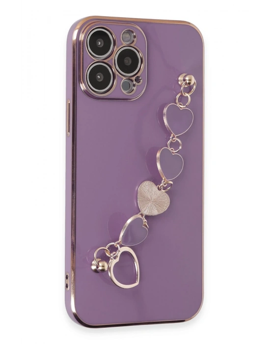 Newface iPhone 14 Pro Max Kılıf Esila Silikon - Mor