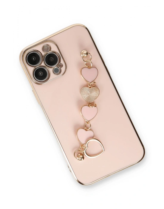 Newface iPhone 14 Pro Max Kılıf Esila Silikon - Pudra