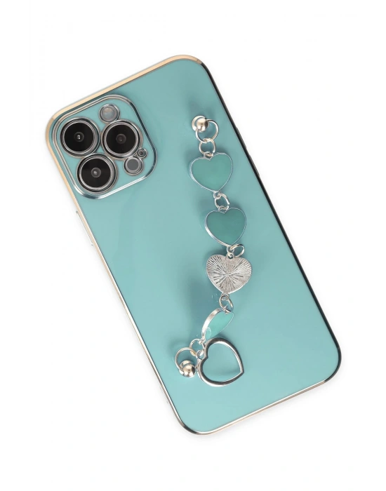 Newface iPhone 14 Pro Max Kılıf Esila Silikon - Su Yeşili