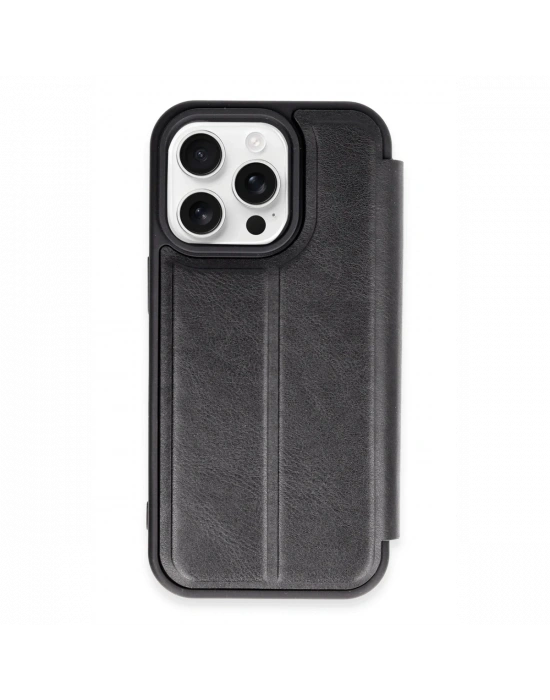 Newface iPhone 14 Pro Max Kılıf Flip Cover - Siyah
