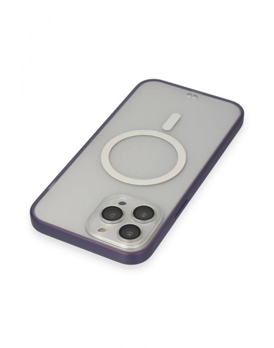 Newface iPhone 14 Pro Max Kılıf Grand Magneticsafe Kapak - Mor