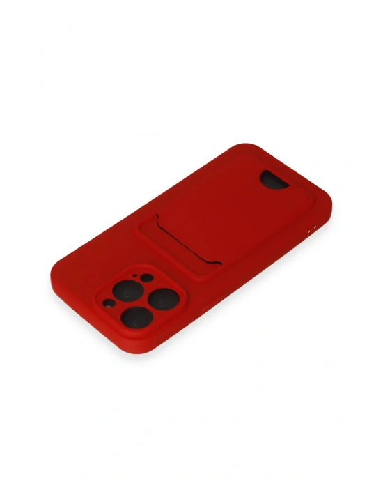 Newface iPhone 14 Pro Max Kılıf Kelvin Kartvizitli Silikon - Kırmızı