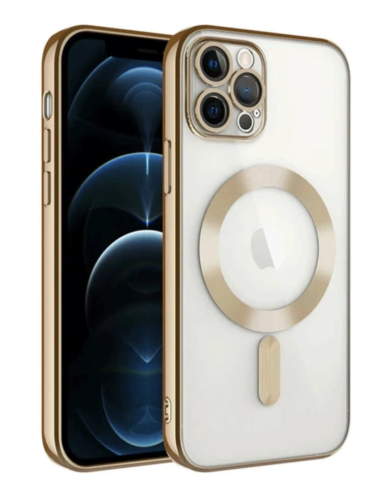 Newface iPhone 14 Pro Max Kılıf Kross Magneticsafe Kapak - Gold