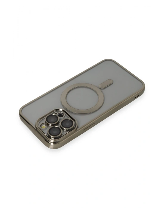 Newface iPhone 14 Pro Max Kılıf Kross Magneticsafe Kapak - Titan Gri