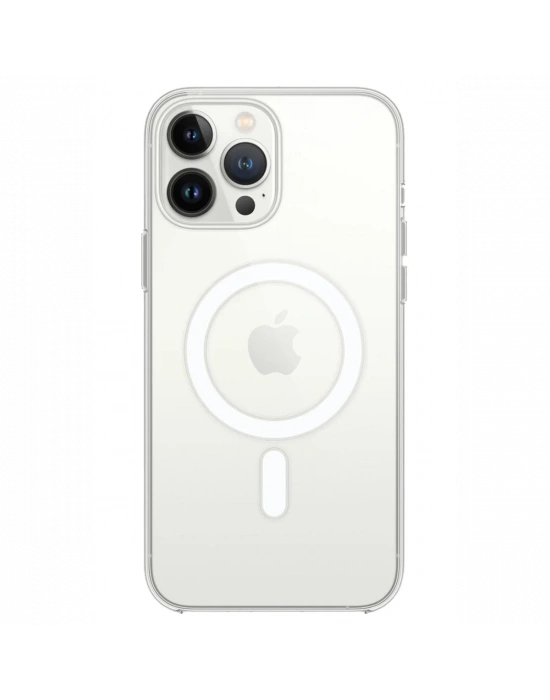 Newface iPhone 14 Pro Max Kılıf Magneticsafe Şeffaf Silikon - Şeffaf