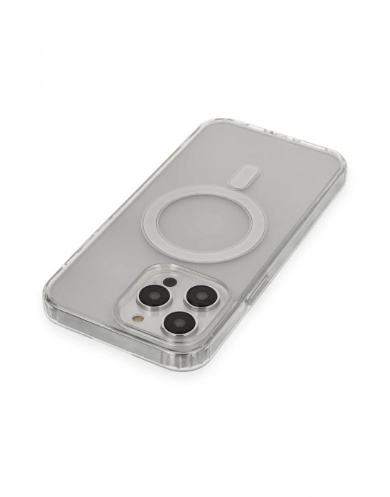 Newface iPhone 14 Pro Max Kılıf Matte Şeffaf Magneticsafe - Şeffaf