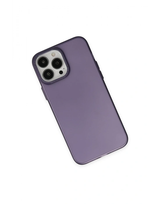 Newface iPhone 14 Pro Max Kılıf Modos Metal Kapak - Derin Mor