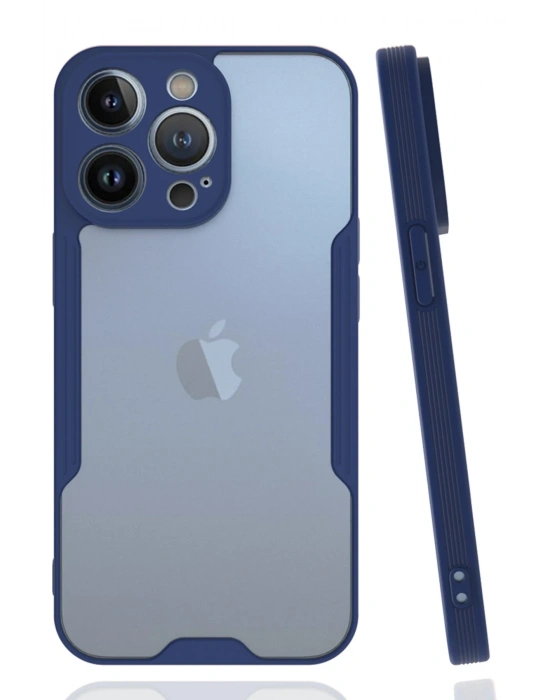 Newface iPhone 14 Pro Max Kılıf Platin Silikon - Lacivert