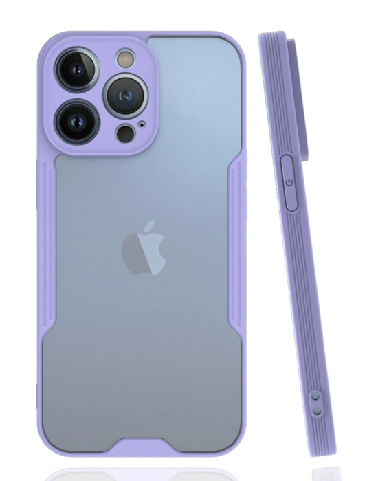 Newface iPhone 14 Pro Max Kılıf Platin Silikon - Lila