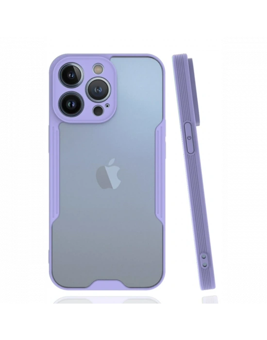 Newface iPhone 14 Pro Max Kılıf Platin Silikon - Lila