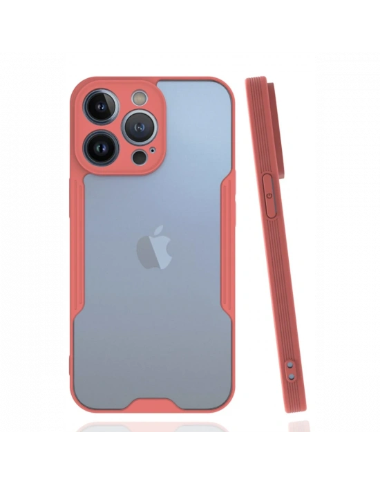 Newface iPhone 14 Pro Max Kılıf Platin Silikon - Pembe