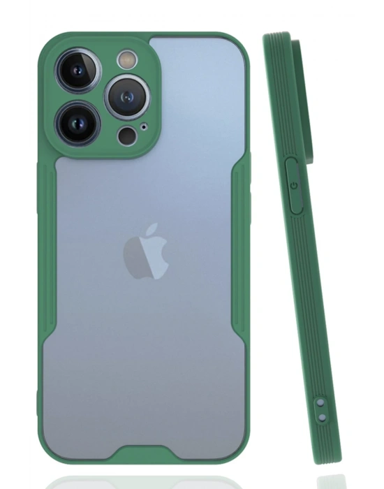 Newface iPhone 14 Pro Max Kılıf Platin Silikon - Yeşil