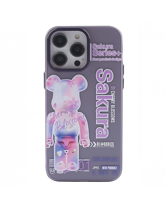 Newface iPhone 14 Pro Max Kılıf Prada Desenli Kapak - Prada Mor - 1