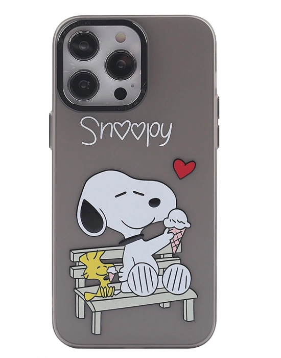 Newface iPhone 14 Pro Max Kılıf Prada Desenli Kapak - Prada Siyah - 2