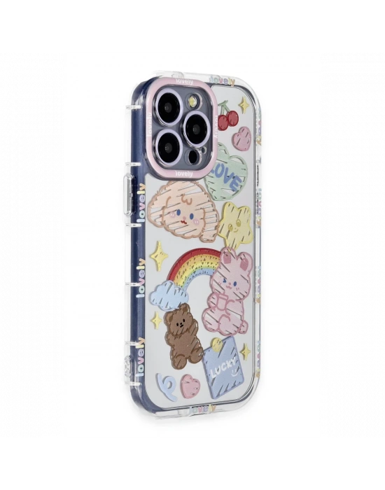 Newface iPhone 14 Pro Max Kılıf Reflexion Desenli Kapak - Desen 4