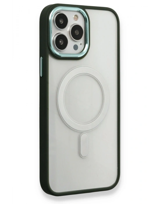 Newface iPhone 14 Pro Max Kılıf Room Magneticsafe Silikon - Köknar Yeşili