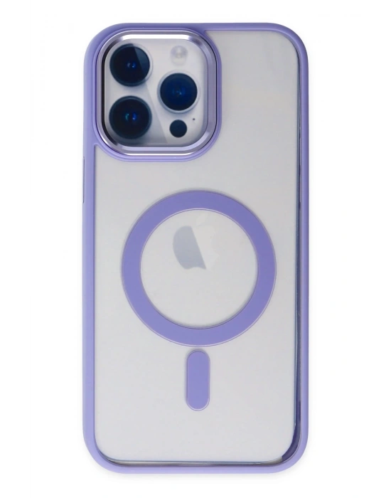 Newface iPhone 14 Pro Max Kılıf Room Magneticsafe Silikon - Lila