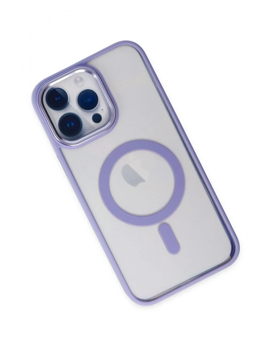 Newface iPhone 14 Pro Max Kılıf Room Magneticsafe Silikon - Lila