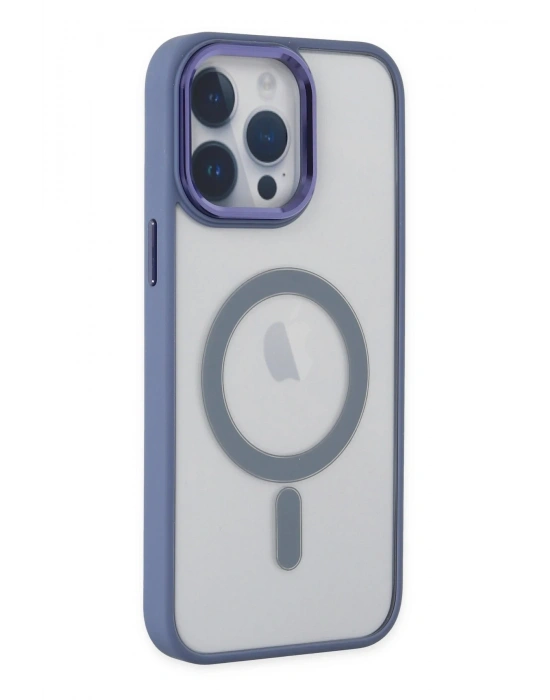 Newface iPhone 14 Pro Max Kılıf Room Magneticsafe Silikon - Sierra Blue