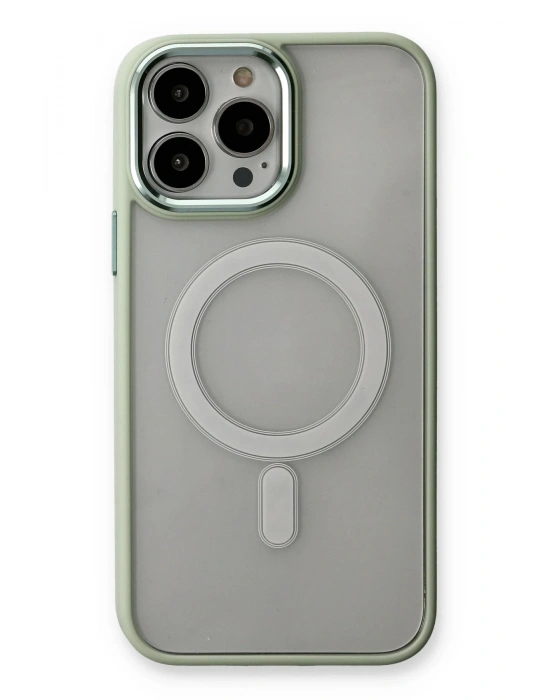 Newface iPhone 14 Pro Max Kılıf Room Magneticsafe Silikon - Su Yeşili