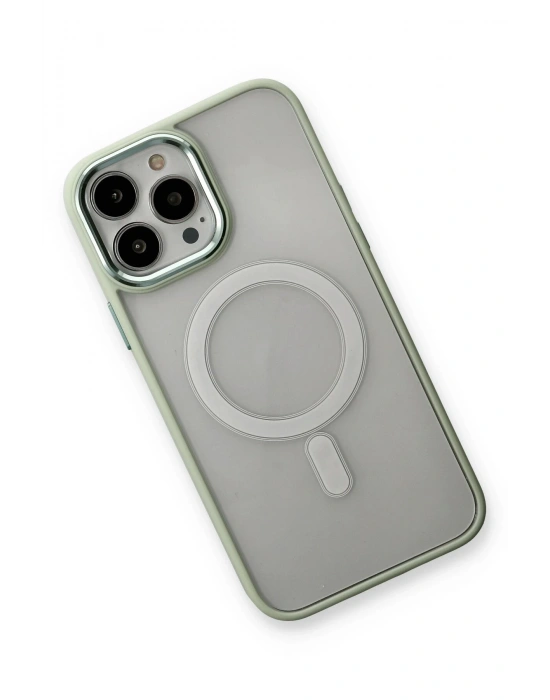 Newface iPhone 14 Pro Max Kılıf Room Magneticsafe Silikon - Su Yeşili