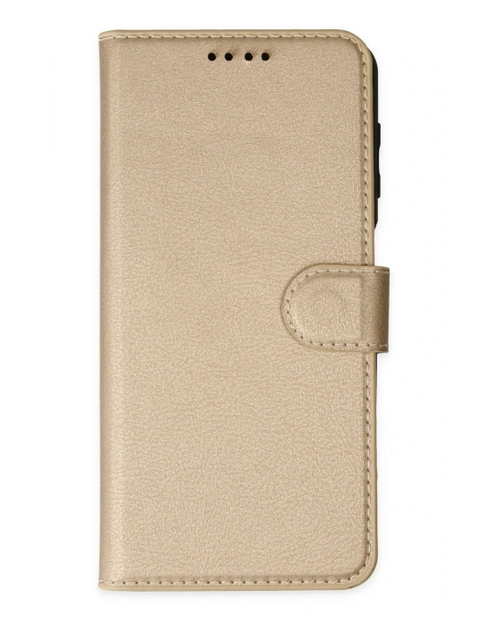 Newface iPhone 14 Pro Max Kılıf Trend S Plus Kapaklı Kılıf - Gold