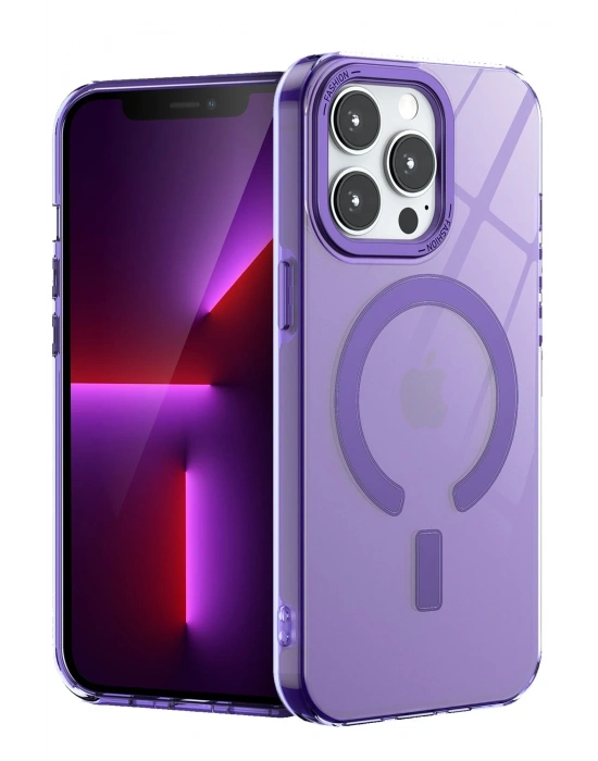 Newface iPhone 14 Pro Max Kılıf Troy Magsafe Kapak - Mor