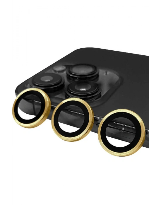 Newface iPhone 14 Pro Max Raze Metal Kamera Lens - Gold