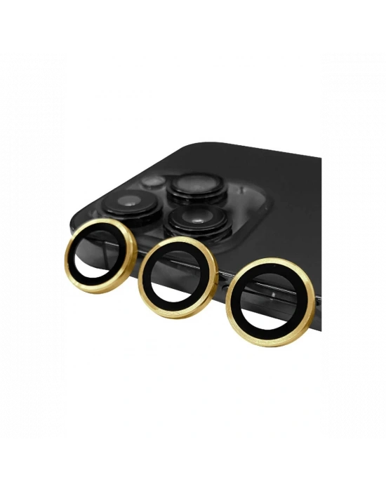Newface iPhone 14 Pro Max Raze Metal Kamera Lens - Gold