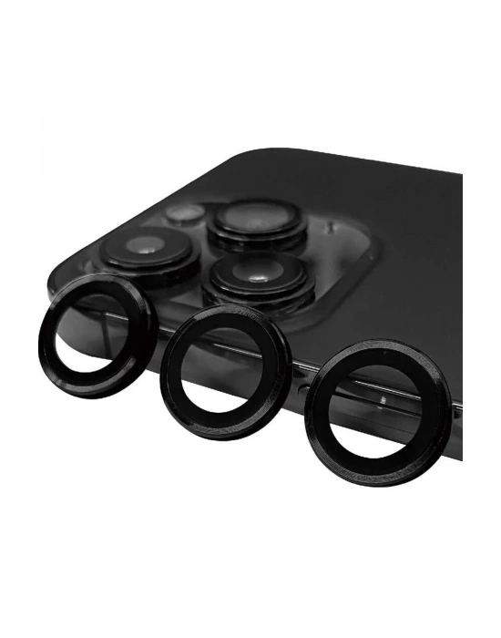 Newface iPhone 14 Pro Max Raze Metal Kamera Lens - Siyah