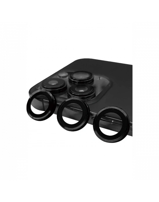 Newface iPhone 14 Pro Max Raze Metal Kamera Lens - Siyah