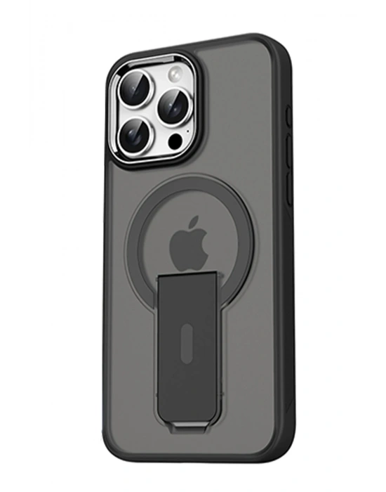 Newface iPhone 14 Pro Tork Magsafe Standlı Kapak - Siyah