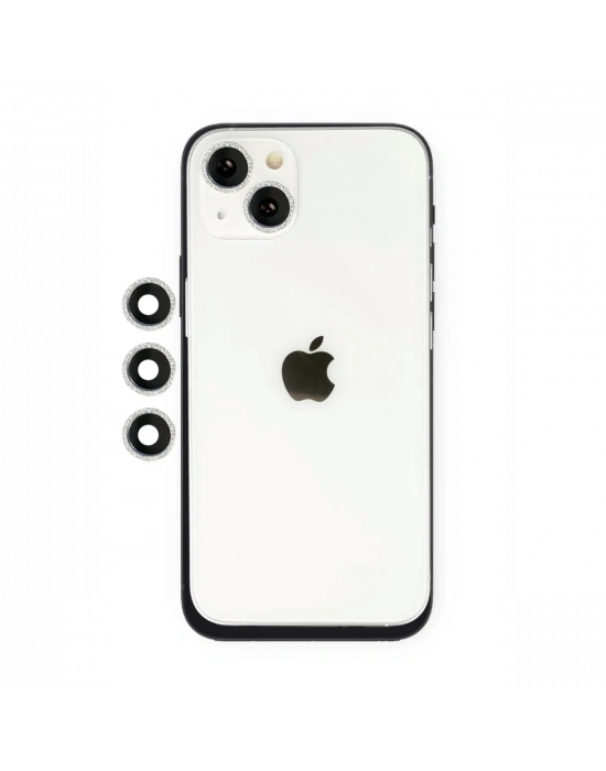 Newface iPhone 14 Shine Kamera Lens - Gümüş