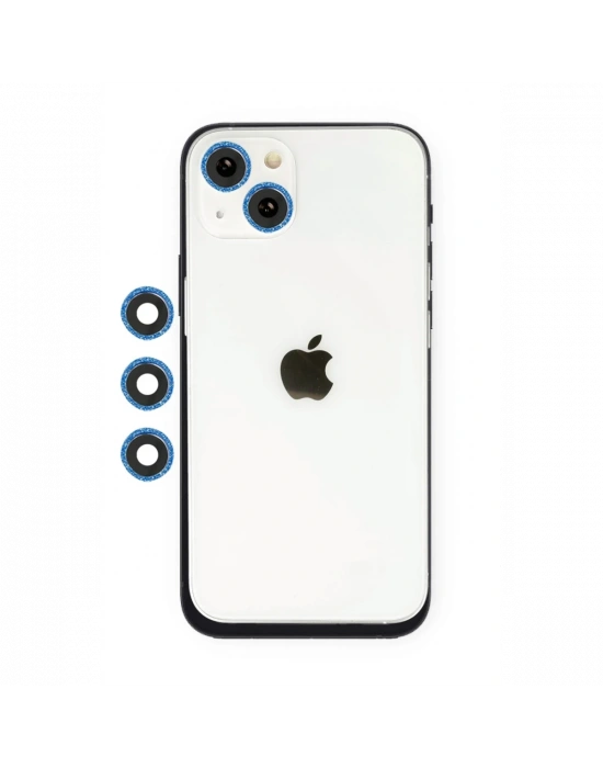 Newface iPhone 14 Shine Kamera Lens - Mavi