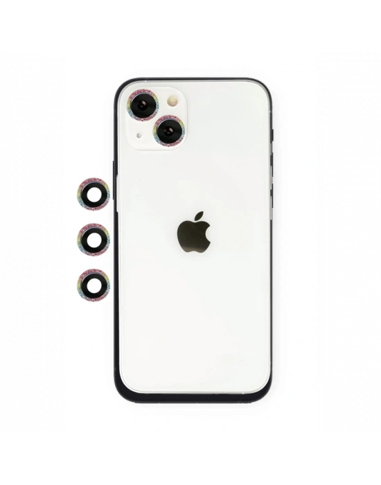 Newface iPhone 14 Shine Kamera Lens - Rainbow