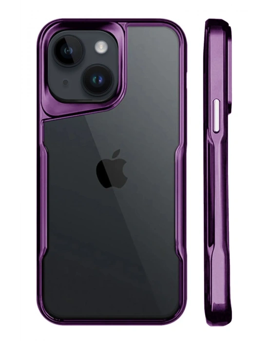 Newface iPhone 15 Kılıf Boyi Silikon Kapak - Derin Mor