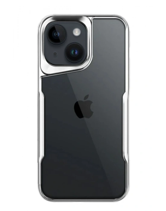 Newface iPhone 15 Kılıf Boyi Silikon Kapak - Gümüş