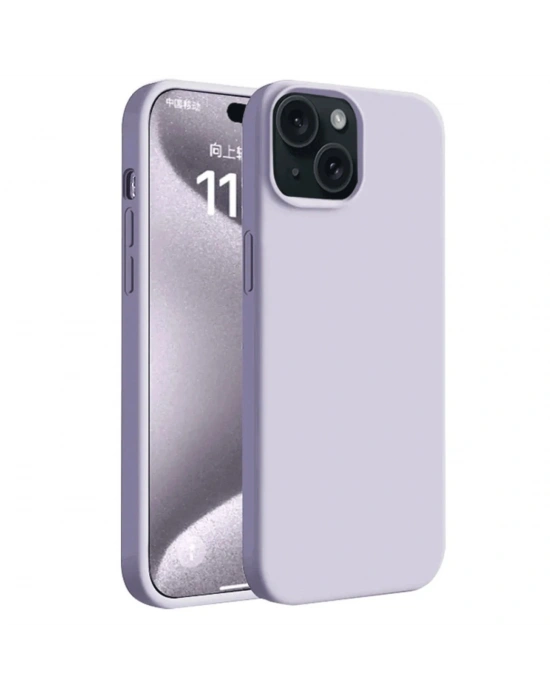 Newface iPhone 15 Kılıf First Silikon - Lila