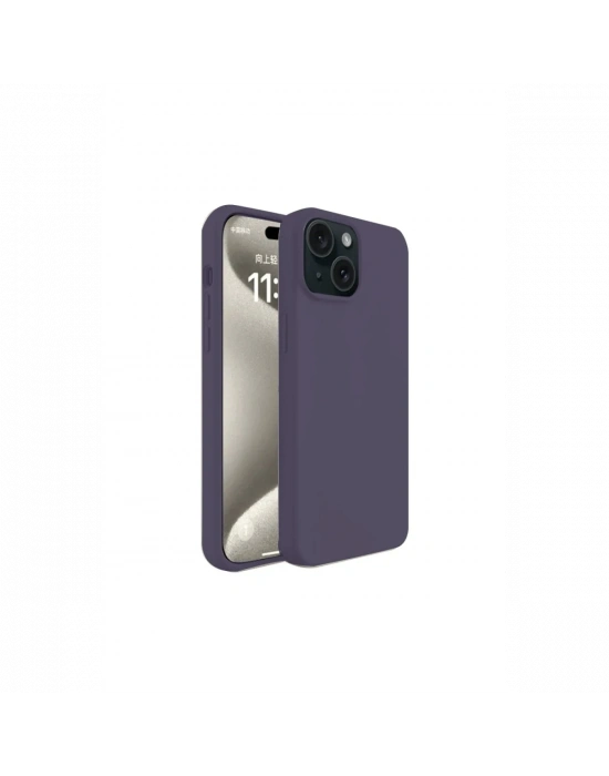 Newface iPhone 15 Kılıf First Silikon - Mürdüm