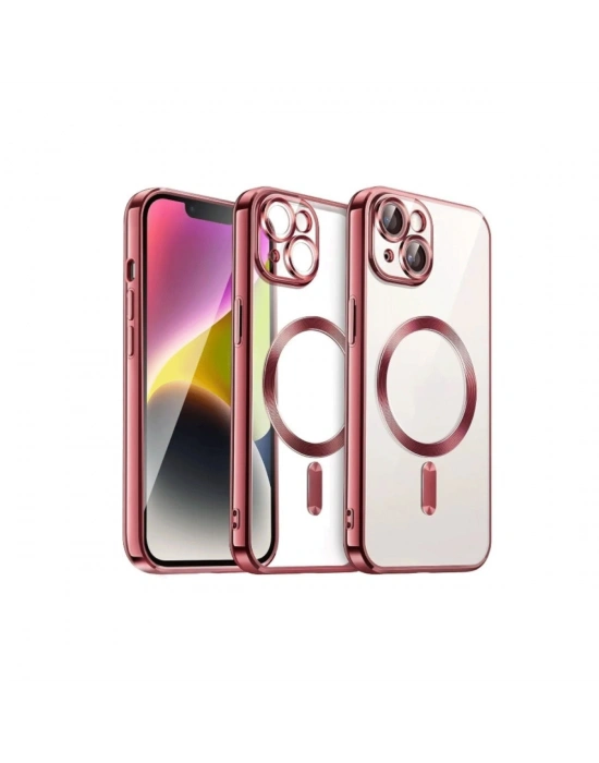 Newface iPhone 15 Kılıf Kross Magneticsafe Kapak - Kırmızı