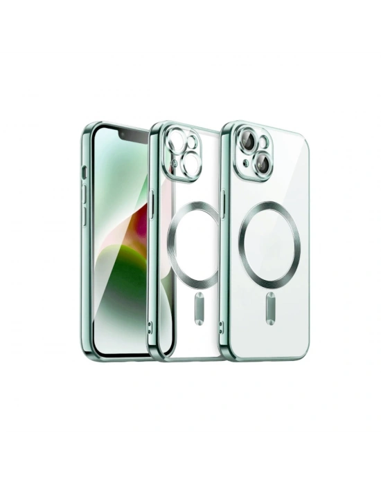 Newface iPhone 15 Kılıf Kross Magneticsafe Kapak - Koyu Yeşil